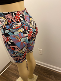 Cartoon Graphic Biker Shorts