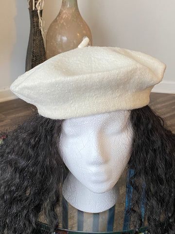 White Wool Beret