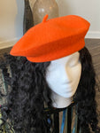 Orange Wool Beret