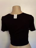 Black Savage Wholes Crop Top