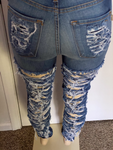 Denim Distressed Skinny Jeans