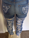 Denim Distressed Skinny Jeans