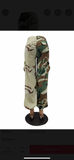 Camouflage Mid Waist Long Pants