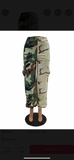 Camouflage Mid Waist Long Pants