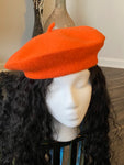 Orange Wool Beret